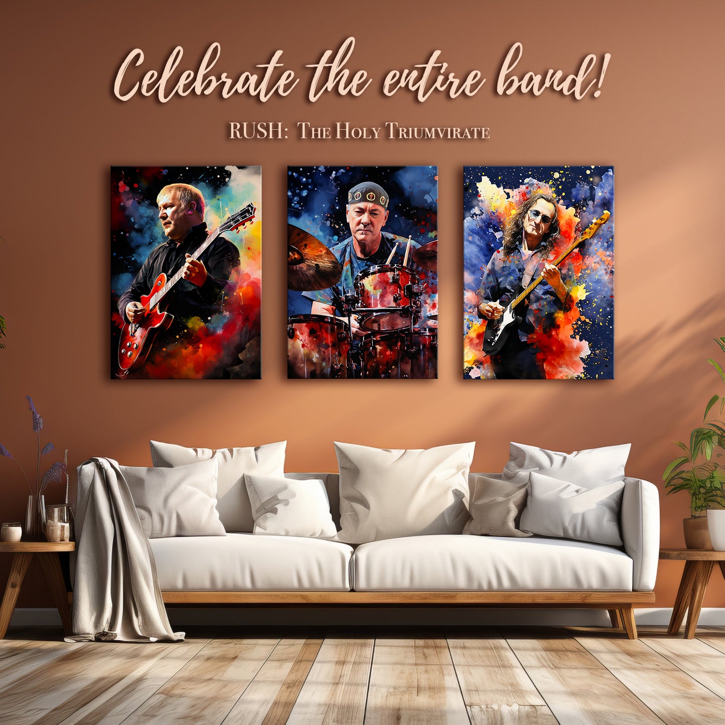 Alex Lifeson Stretched Canvas Print - RUSH