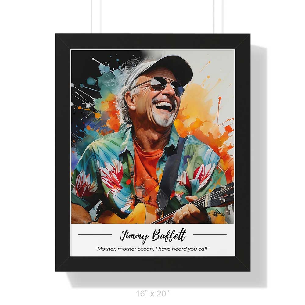 Jimmy Buffett Framed Archival Print