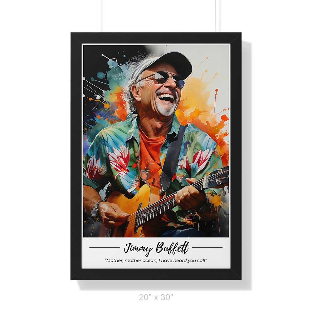 Jimmy Buffett Framed Archival Print