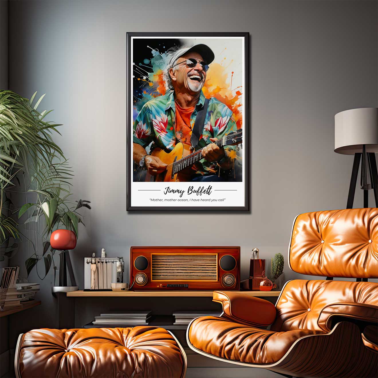 Jimmy Buffett Framed Archival Print