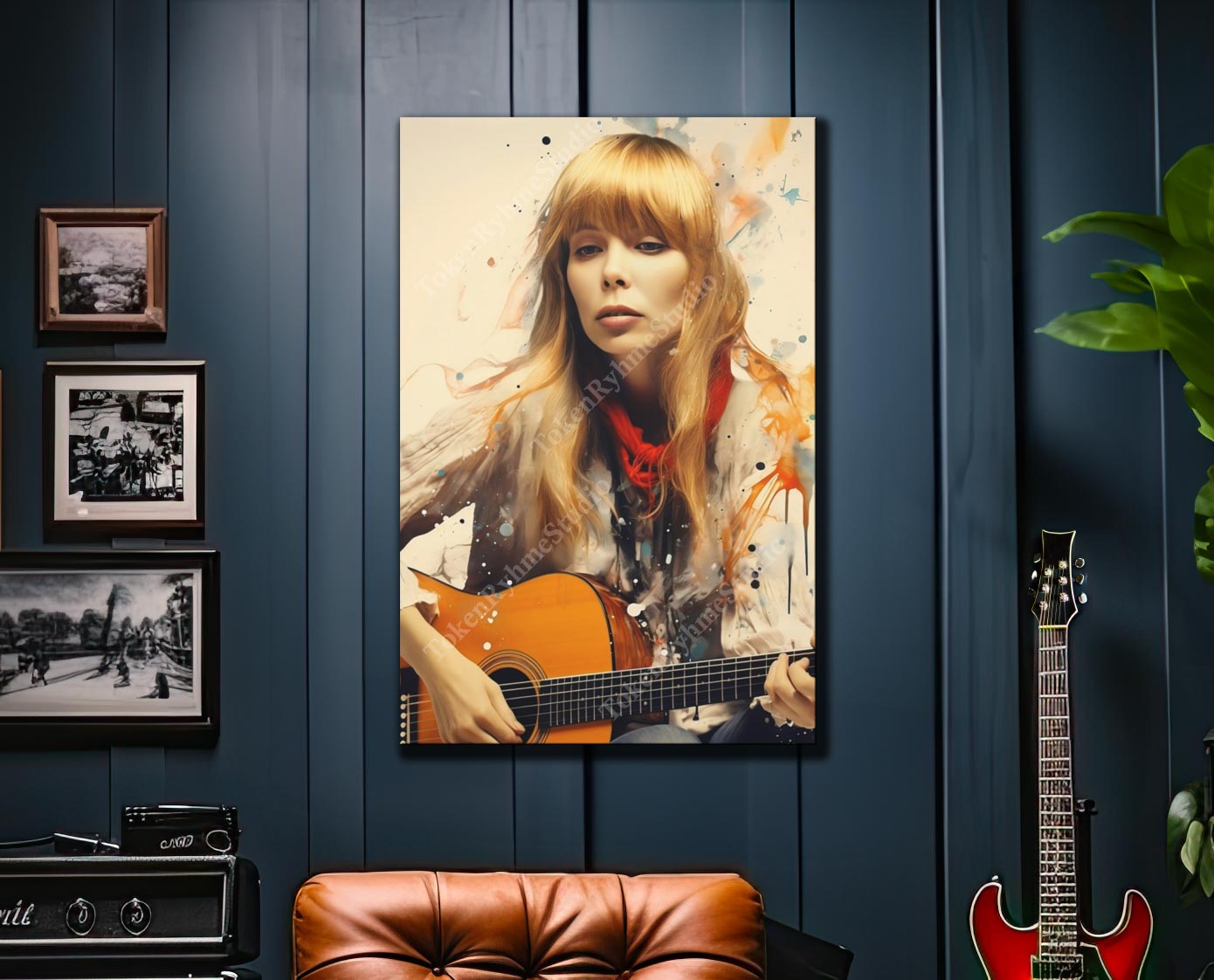 Joni Mitchell Stretched Canvas Print