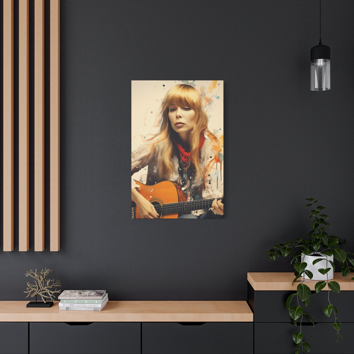 Joni Mitchell Stretched Canvas Print