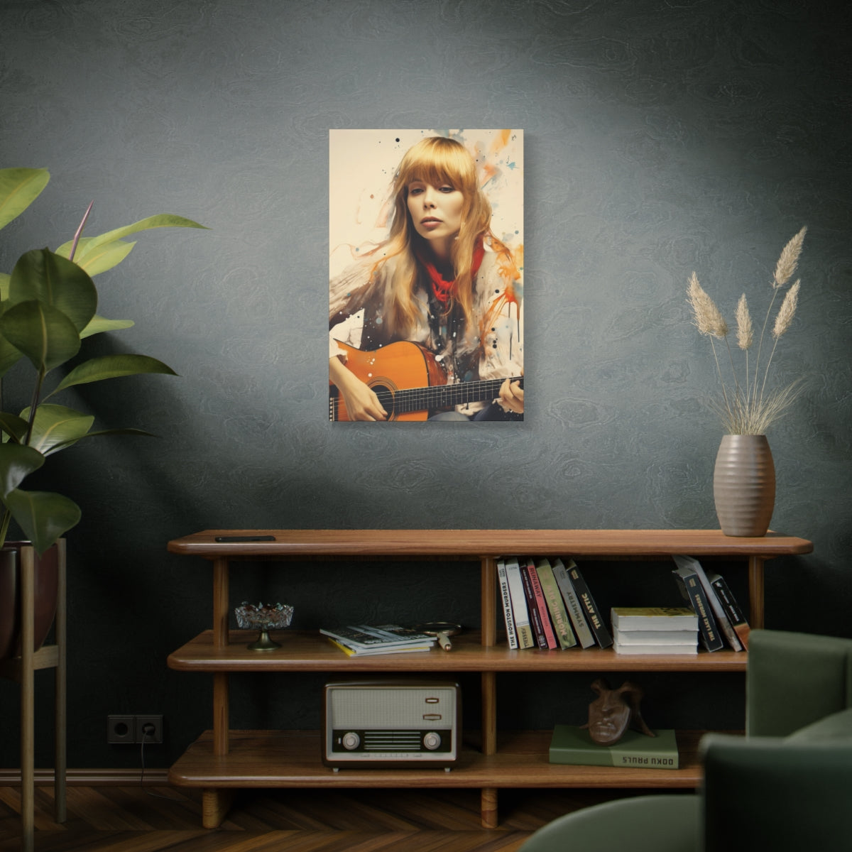 Joni Mitchell Stretched Canvas Print