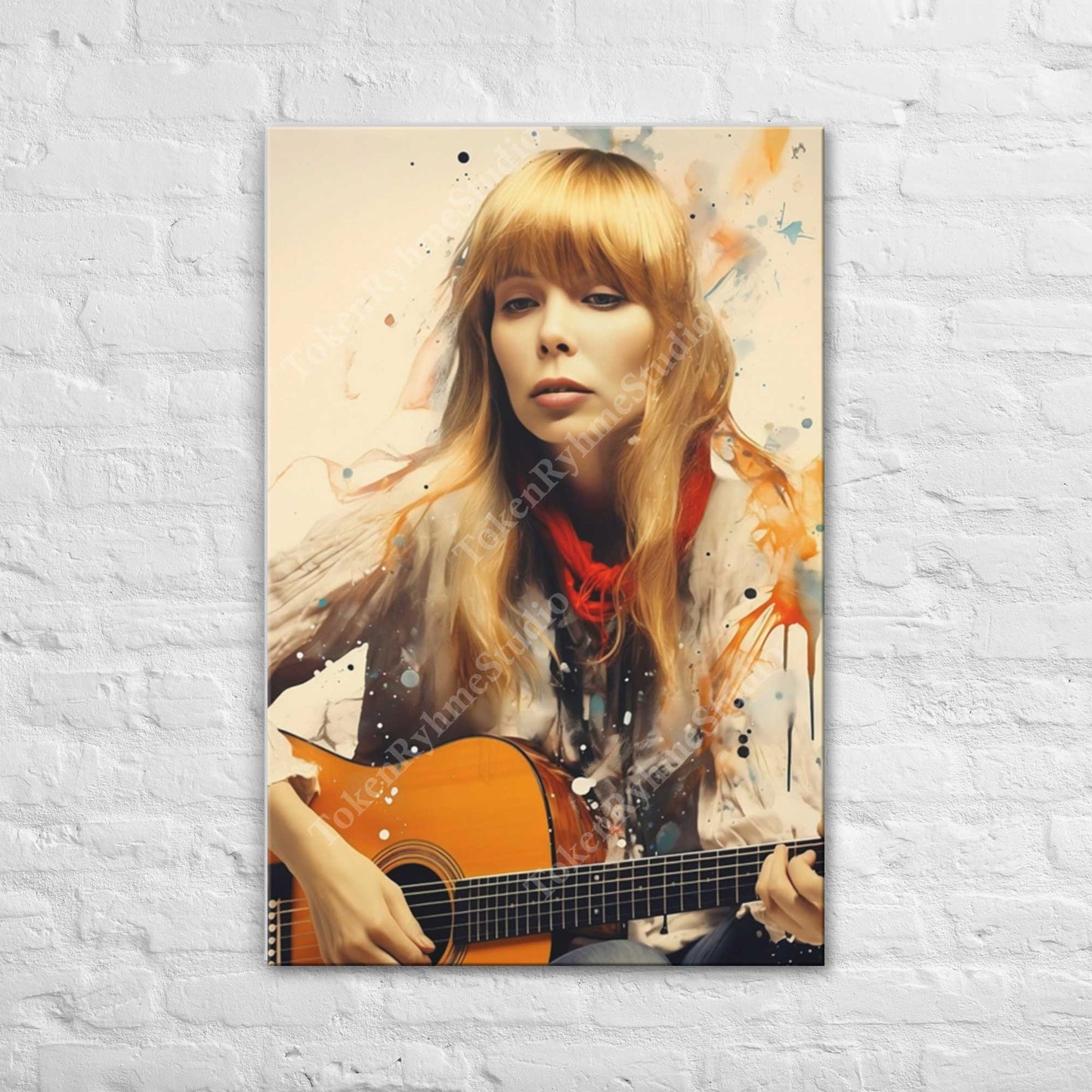 Joni Mitchell Stretched Canvas Print
