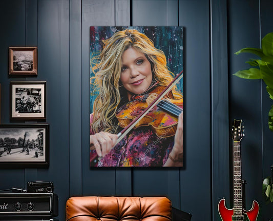 Alison Krauss Stretched Canvas Print