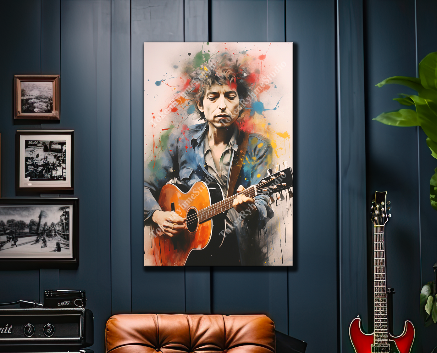 Bob Dylan Stretched Canvas Print