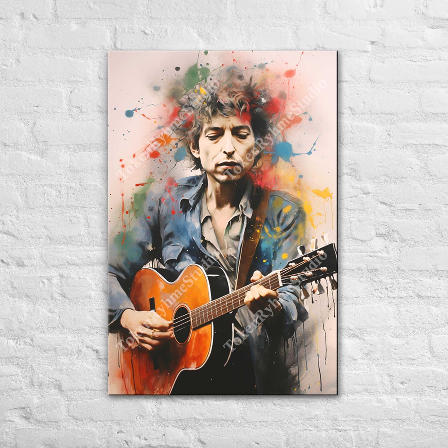 Bob Dylan Stretched Canvas Print