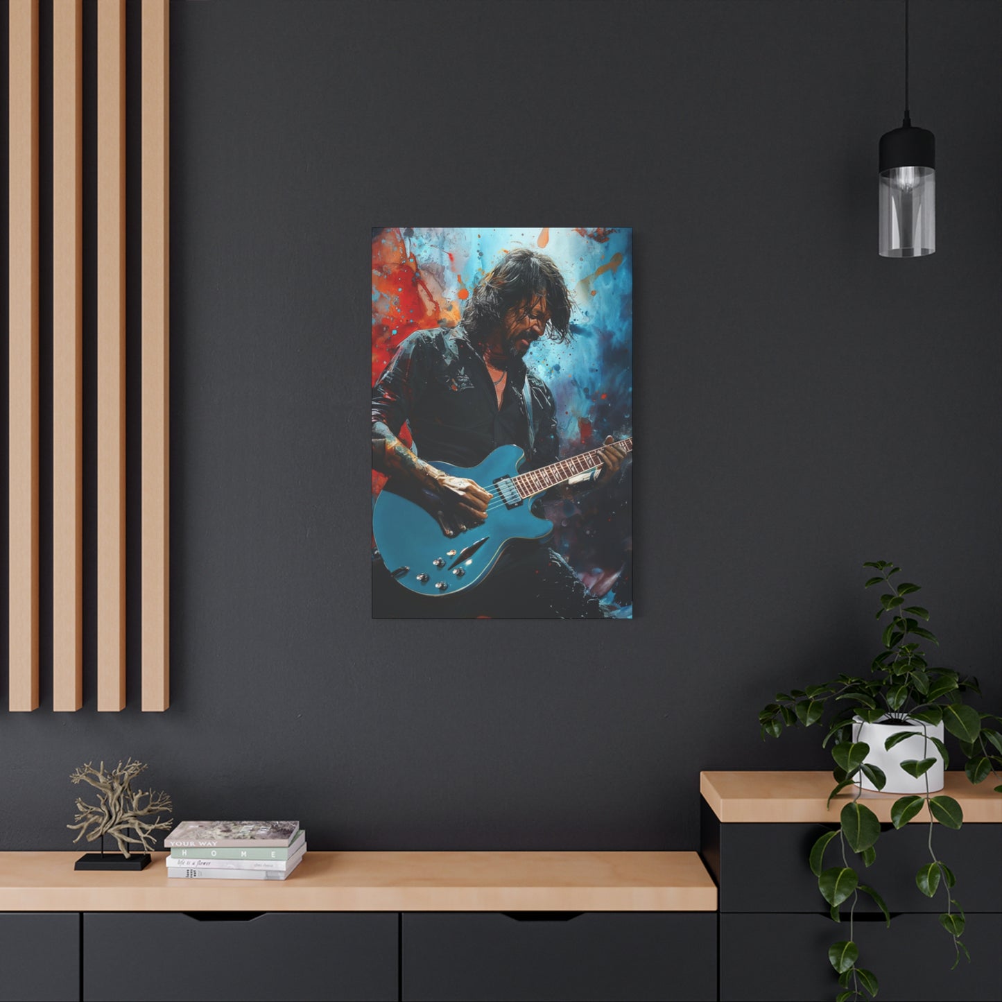 Dave Grohl Stretched Canvas Print - Foo Fighters