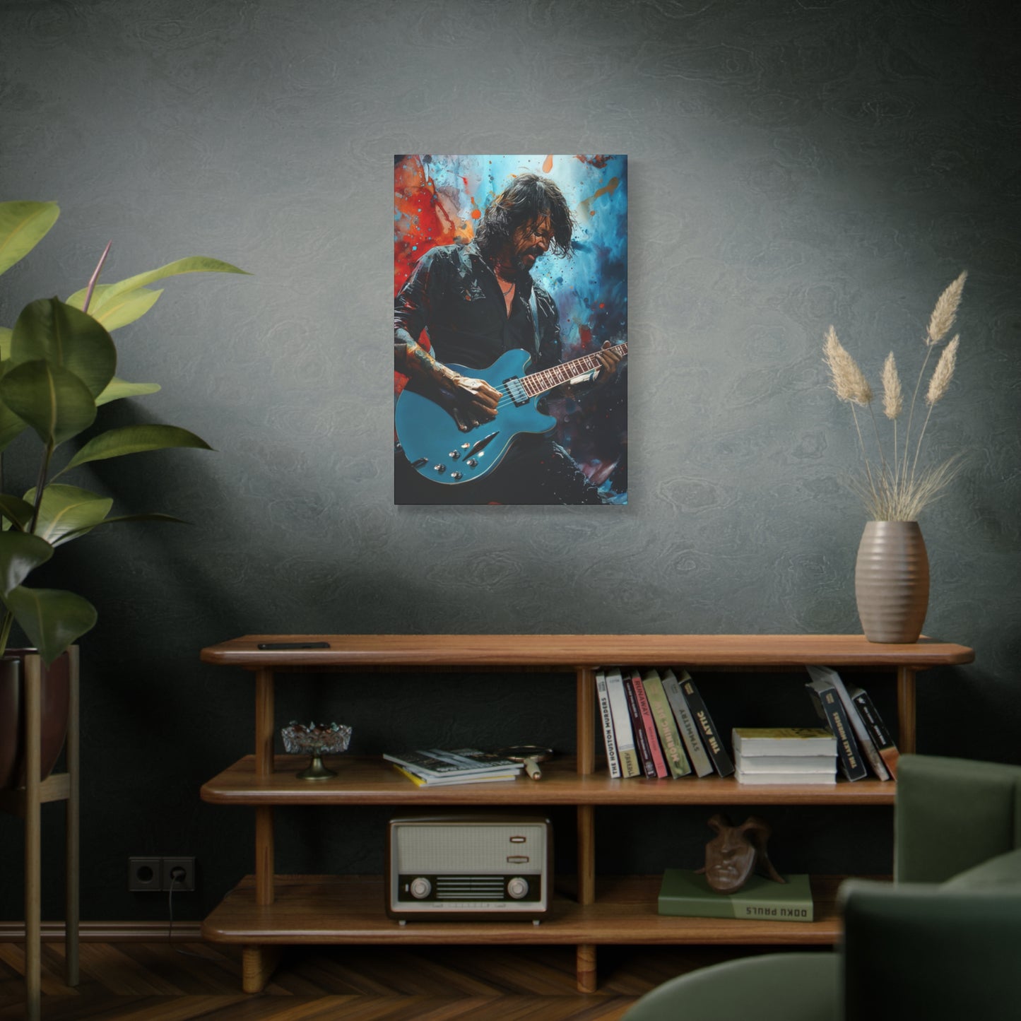 Dave Grohl Stretched Canvas Print - Foo Fighters