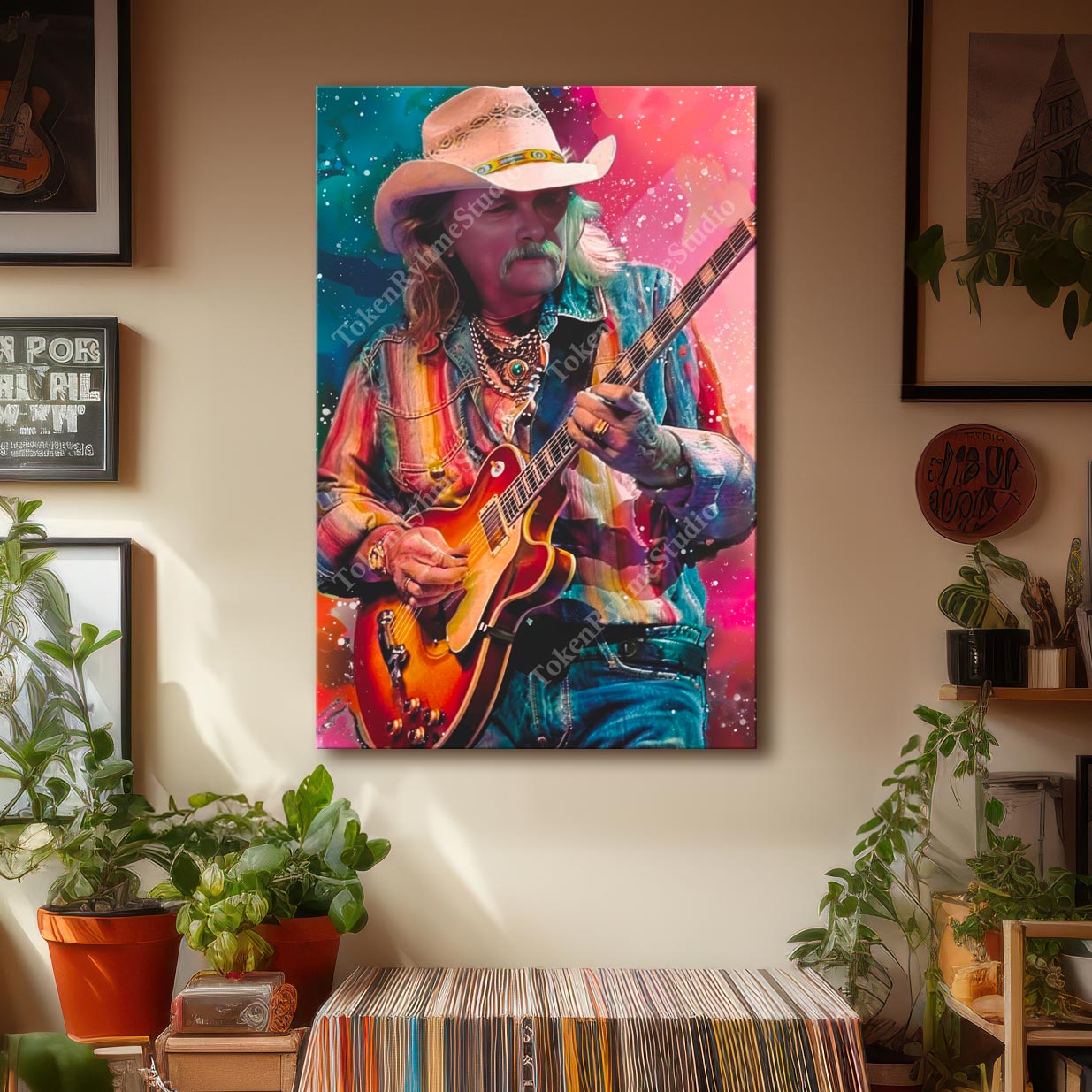 Dickey Betts Stretched Canvas Print