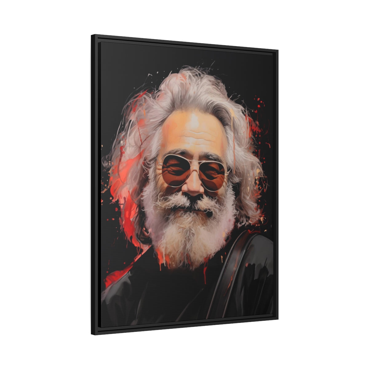 Jerry Garcia Framed Gallery Canvas Print