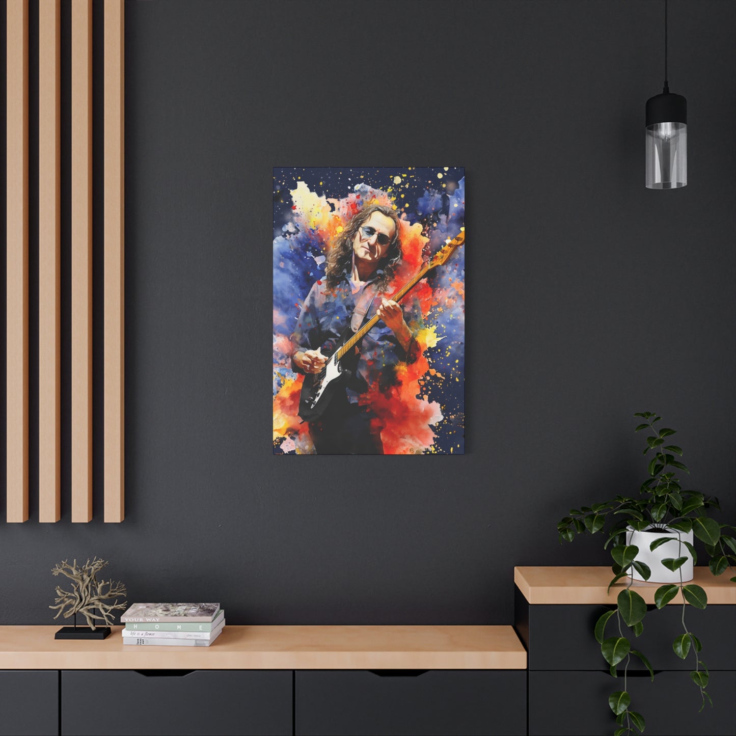 Geddy Lee Stretched Canvas Print - RUSH