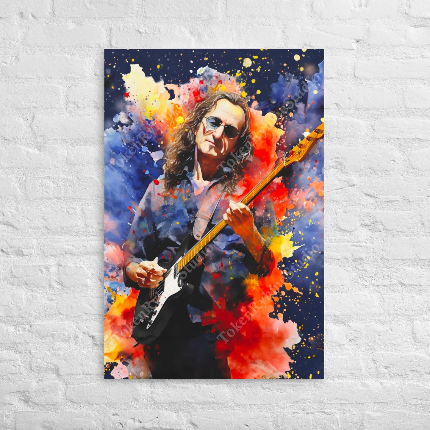 Geddy Lee Stretched Canvas Print - RUSH