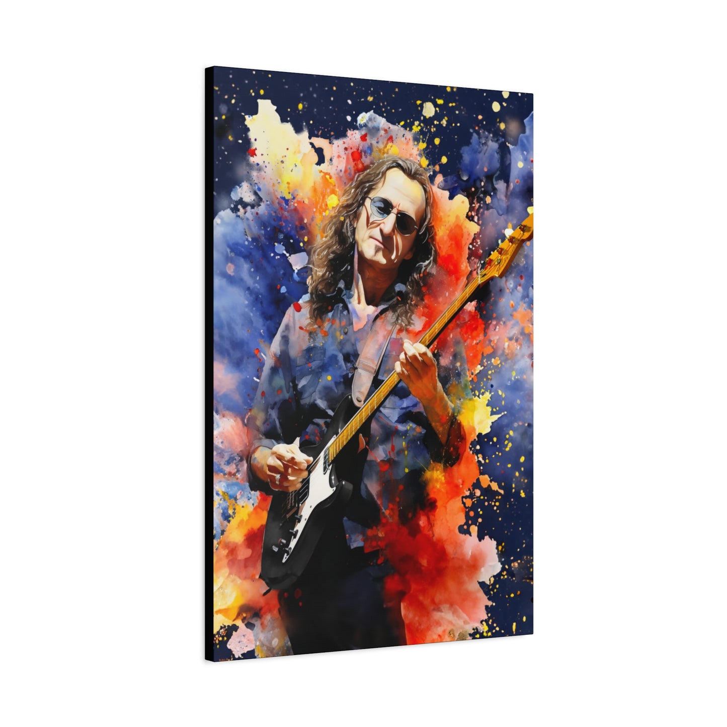 Geddy Lee Stretched Canvas Print - RUSH