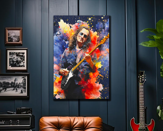 Geddy Lee Stretched Canvas Print - RUSH