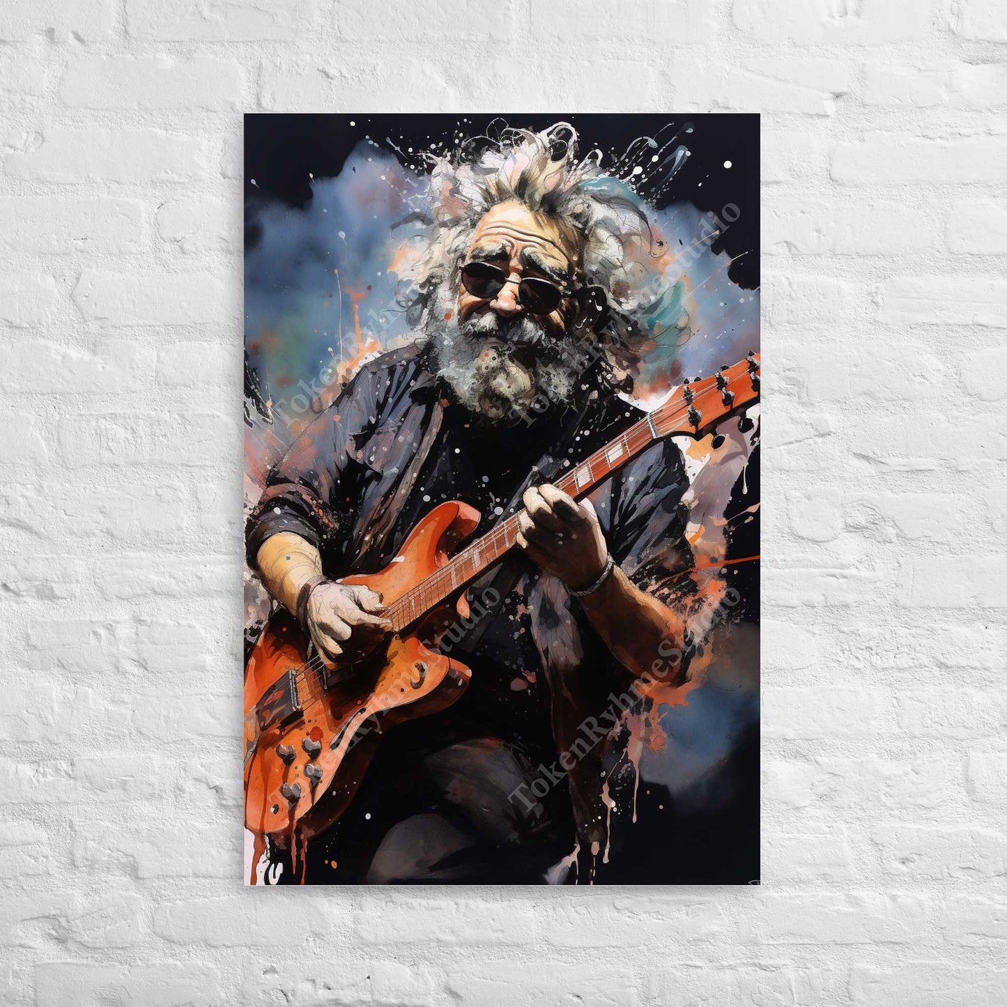 Jerry Garcia Stretched Canvas Print