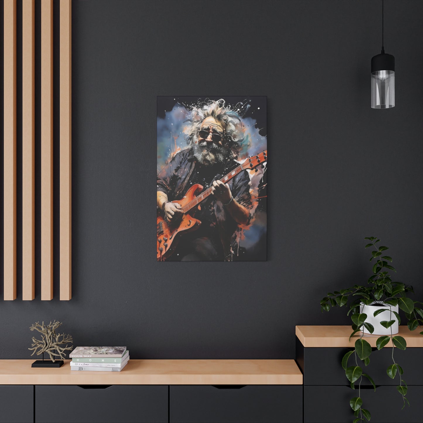 Jerry Garcia Stretched Canvas Print