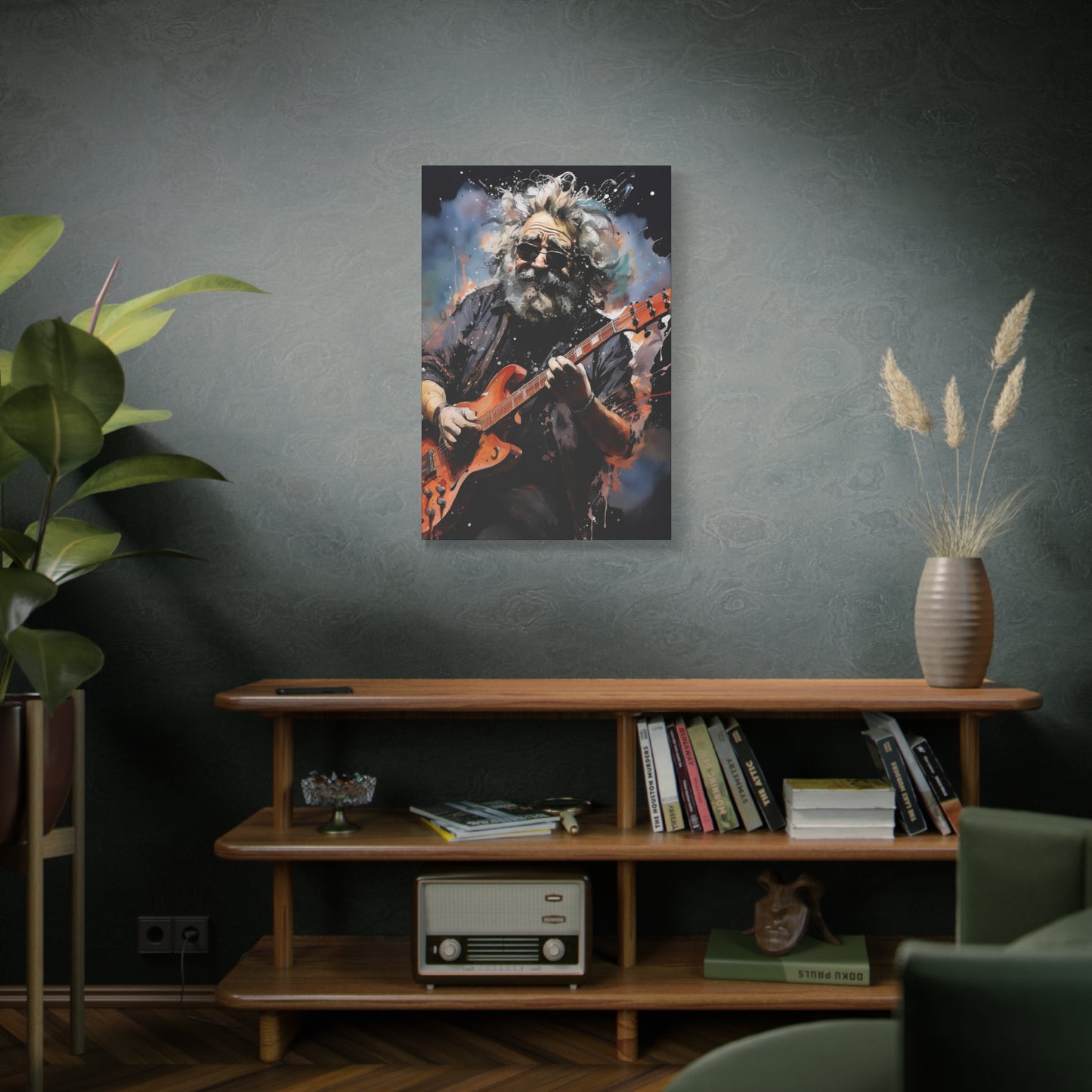 Jerry Garcia Stretched Canvas Print