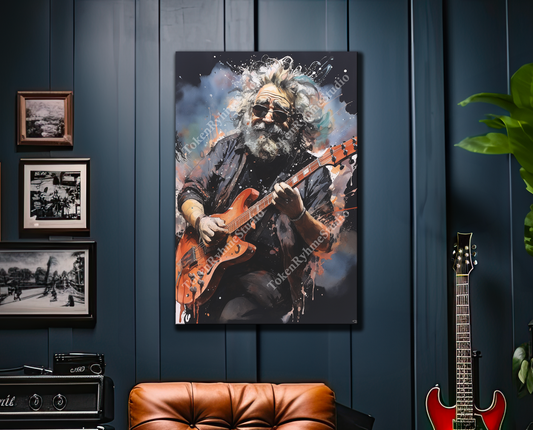 Jerry Garcia Stretched Canvas Print