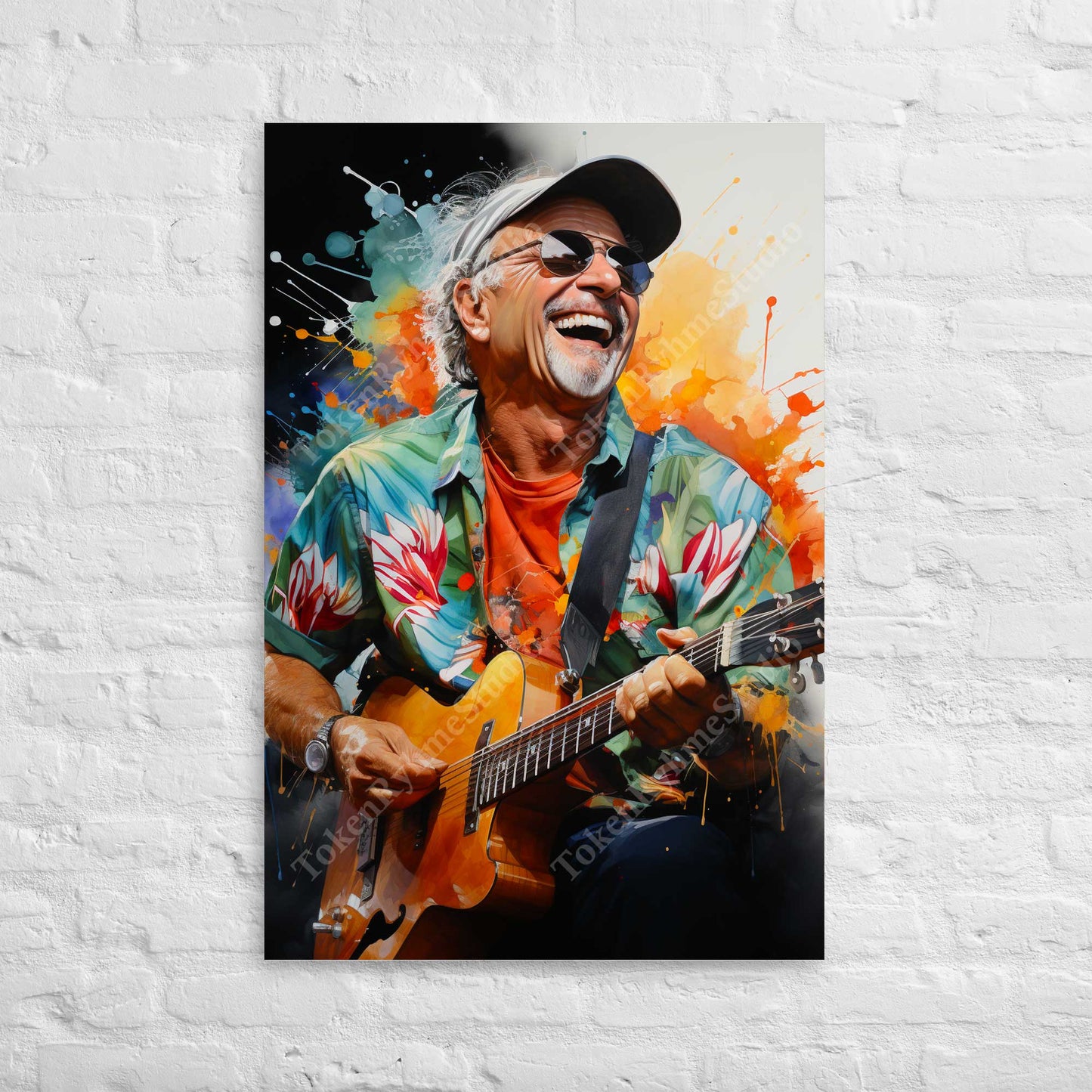 Jimmy Buffett Stretched Canvas Print