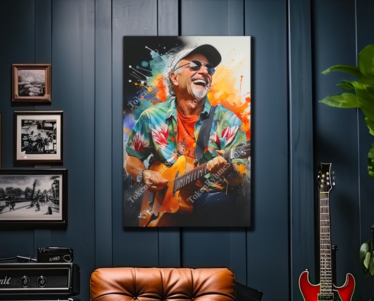 Jimmy Buffett Stretched Canvas Print