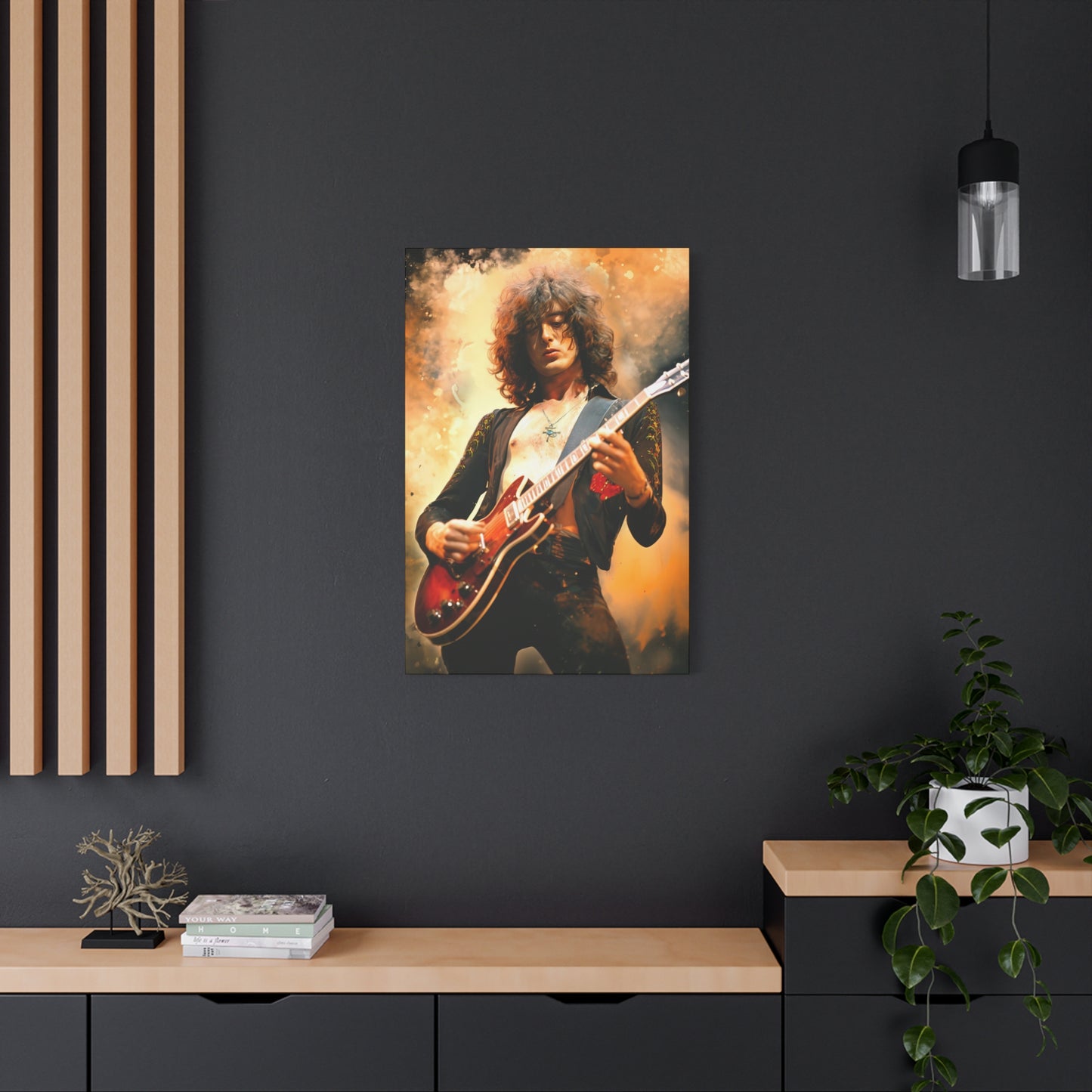 Jimmy Page Stretched Canvas Print - Led Zeppelin