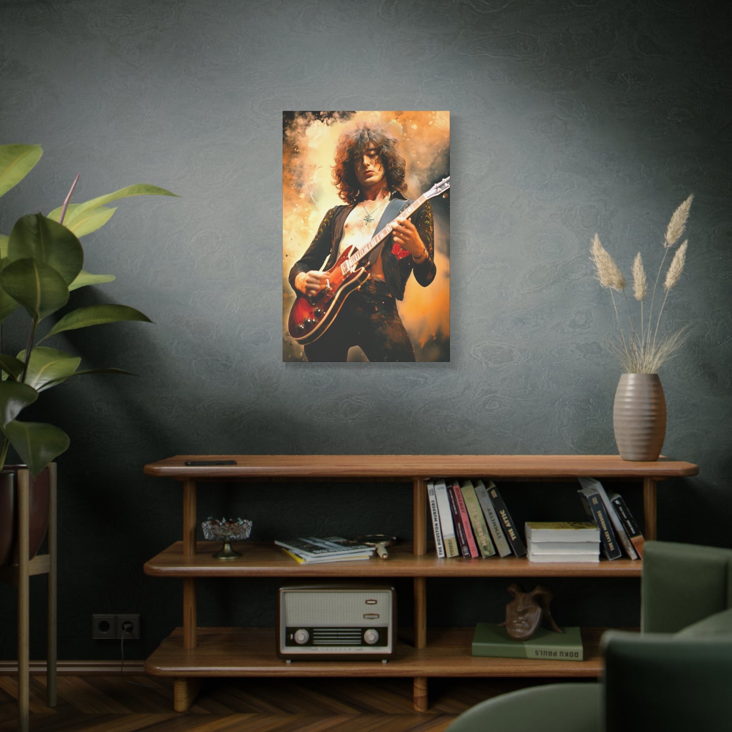 Jimmy Page Stretched Canvas Print - Led Zeppelin