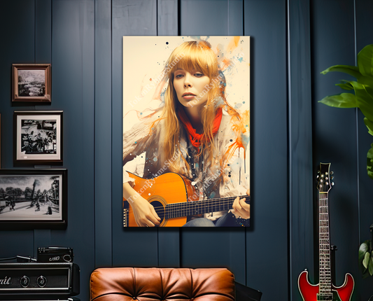 Joni Mitchell Stretched Canvas Print