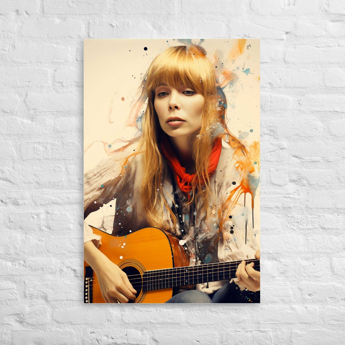 Joni Mitchell Stretched Canvas Print