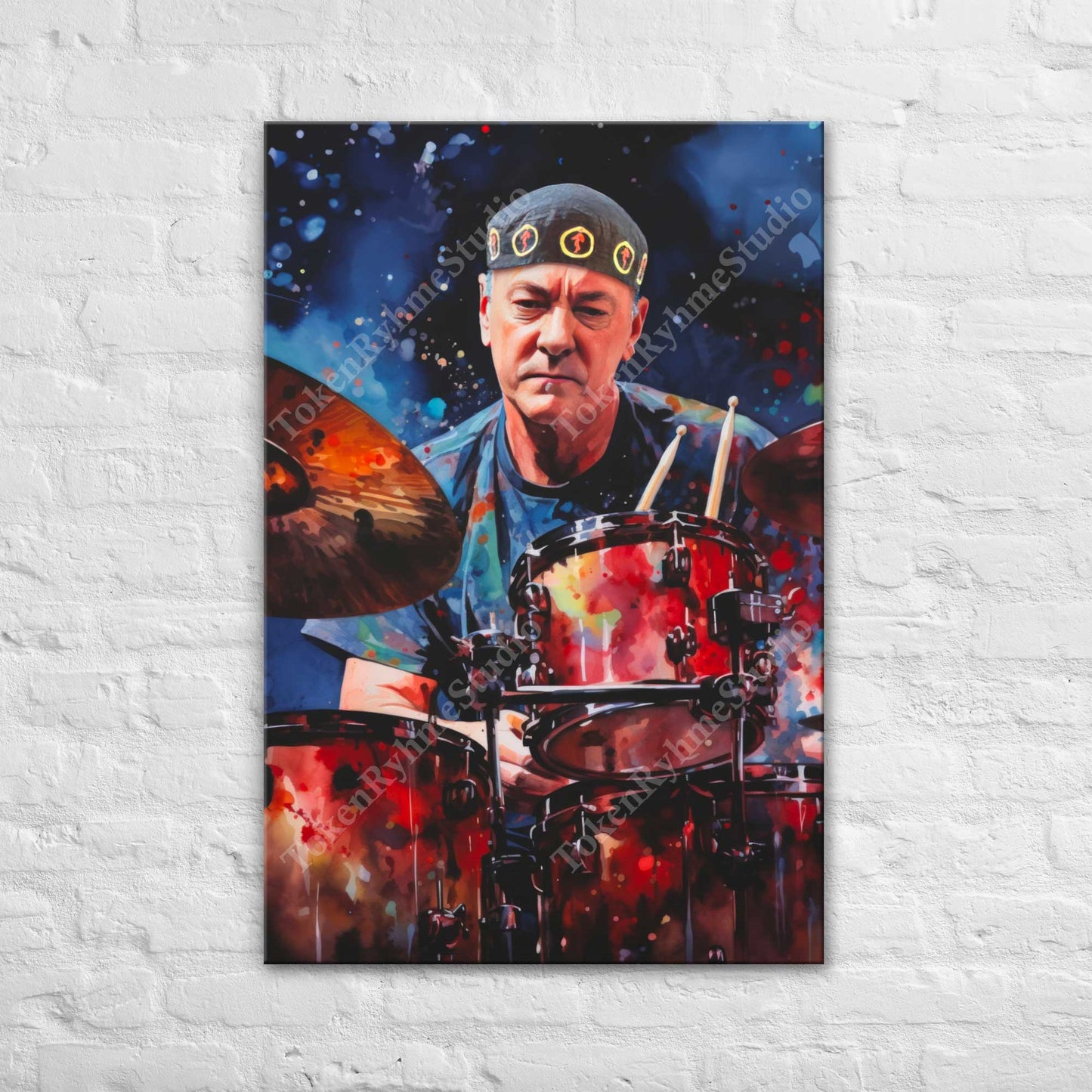 Neil Peart Stretched Canvas Print - RUSH