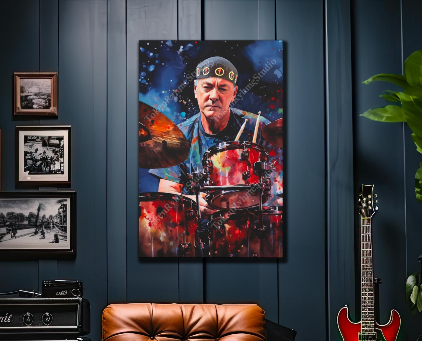 Neil Peart Stretched Canvas Print - RUSH