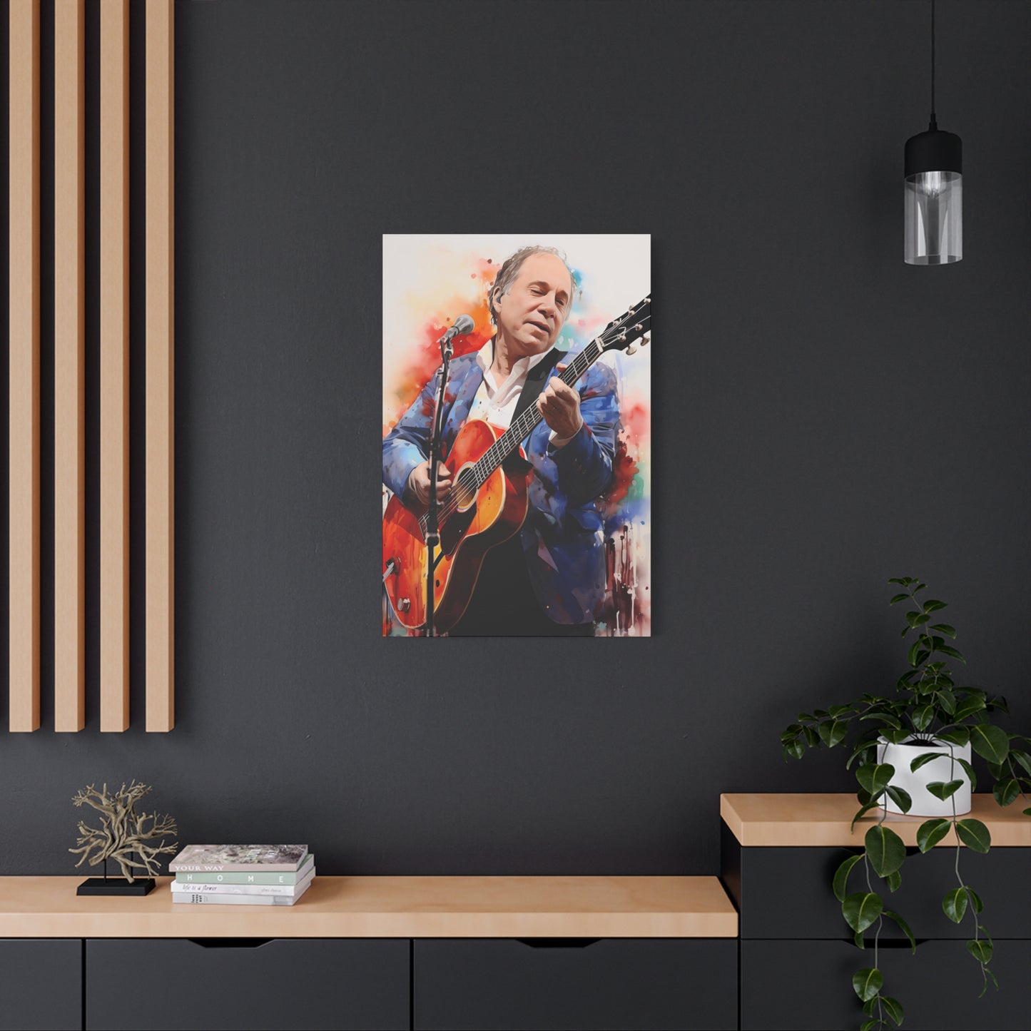 Paul Simon Stretched Canvas Print