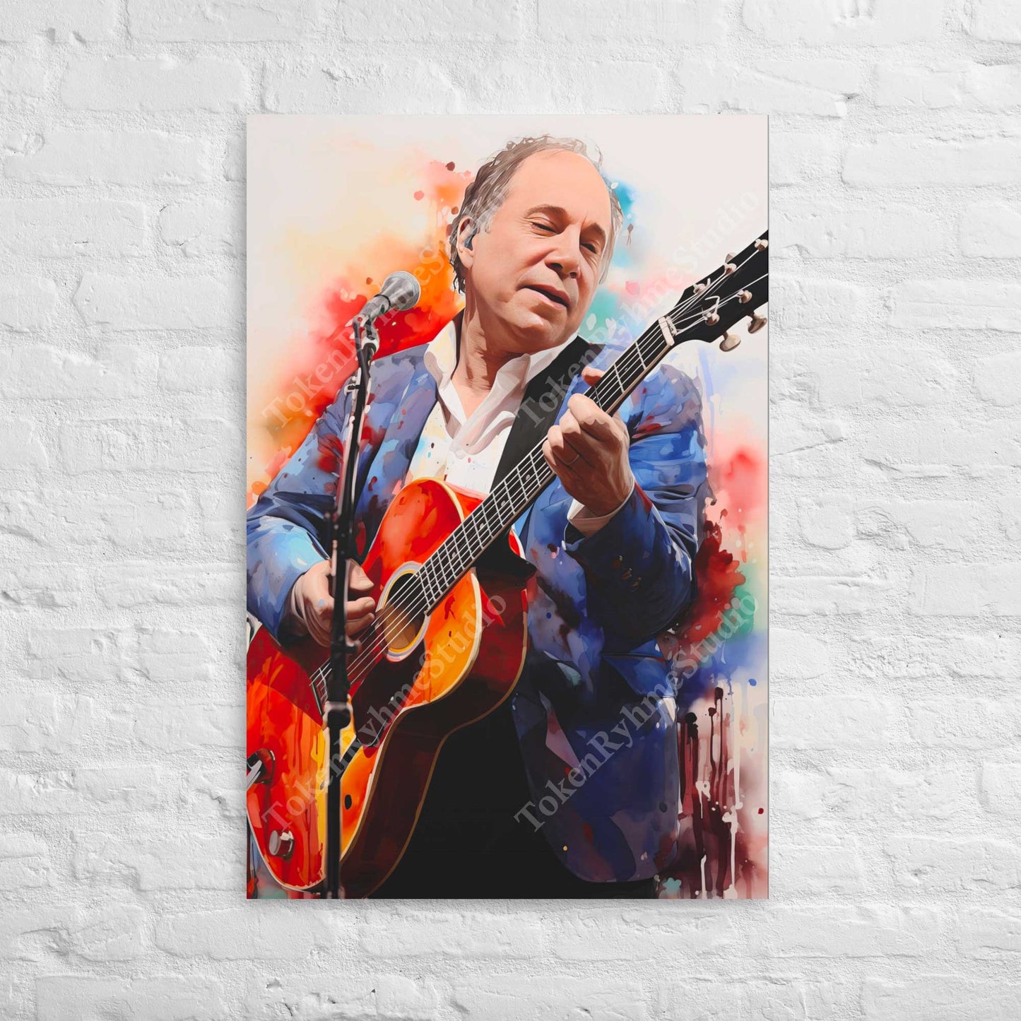 Paul Simon Stretched Canvas Print