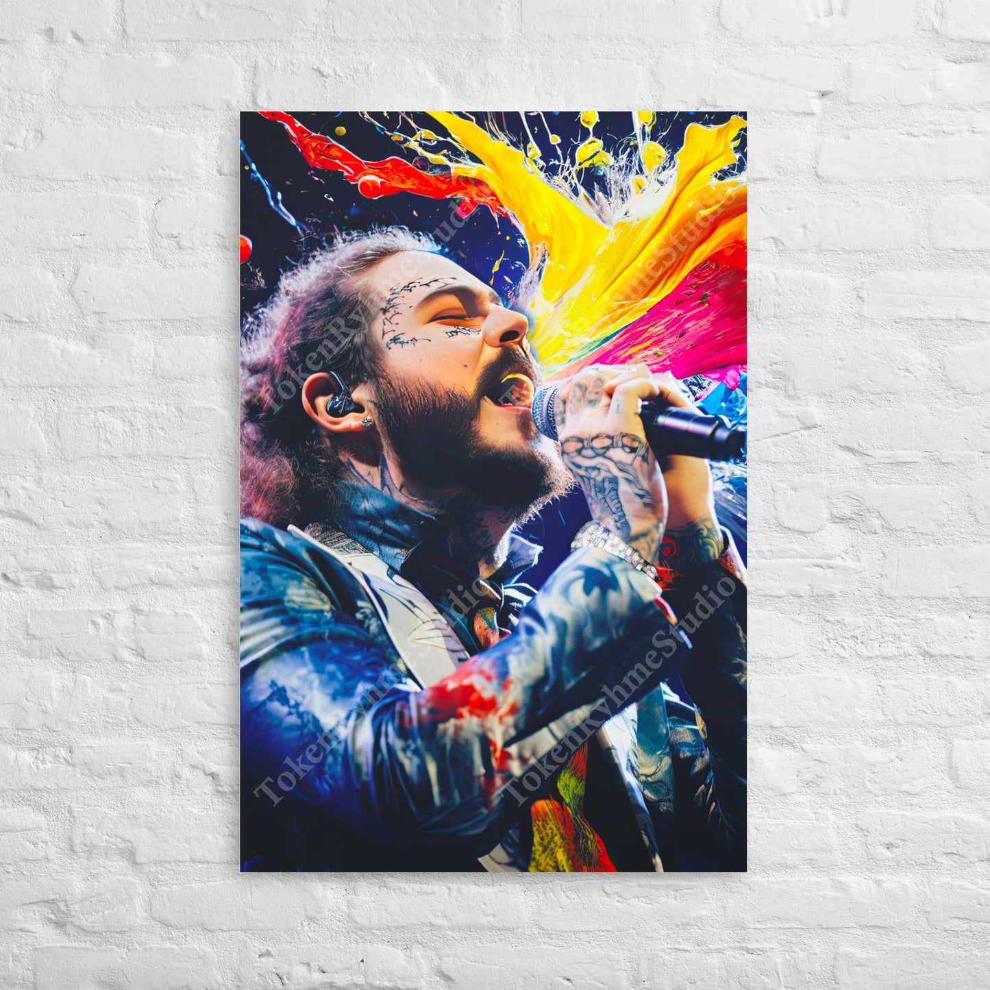 Post Malone Stretched Canvas Print