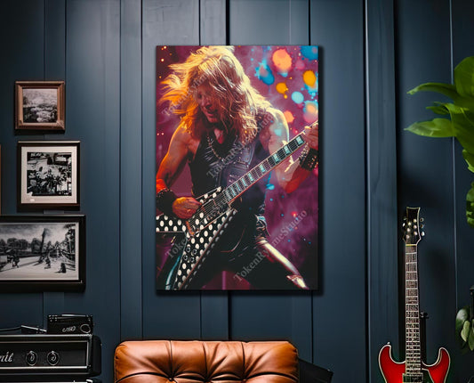 Randy Rhoads Stretched Canvas Print - Ozzy Osbourne