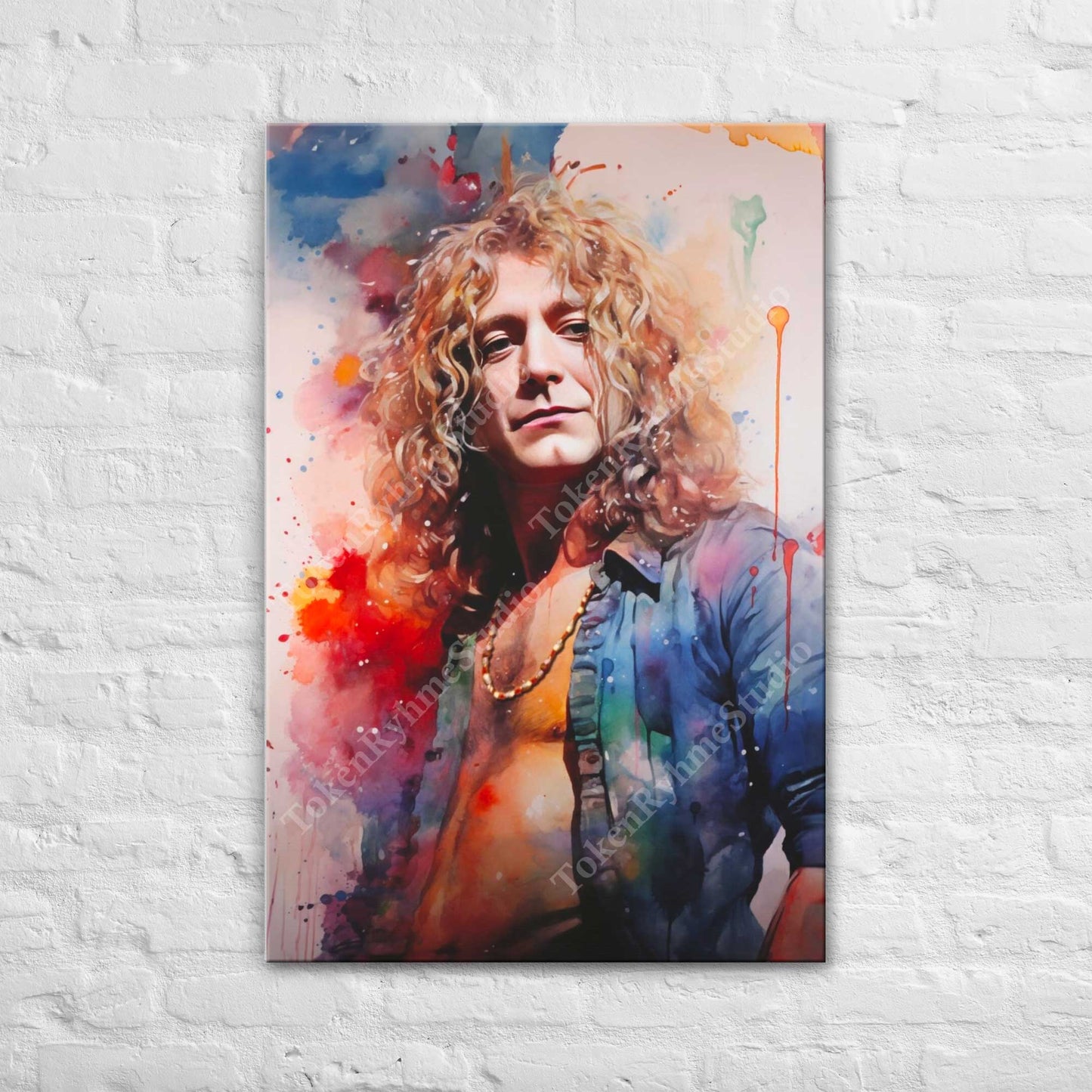 Robert Plant Stretched Canvas Print - Led Zeppelin