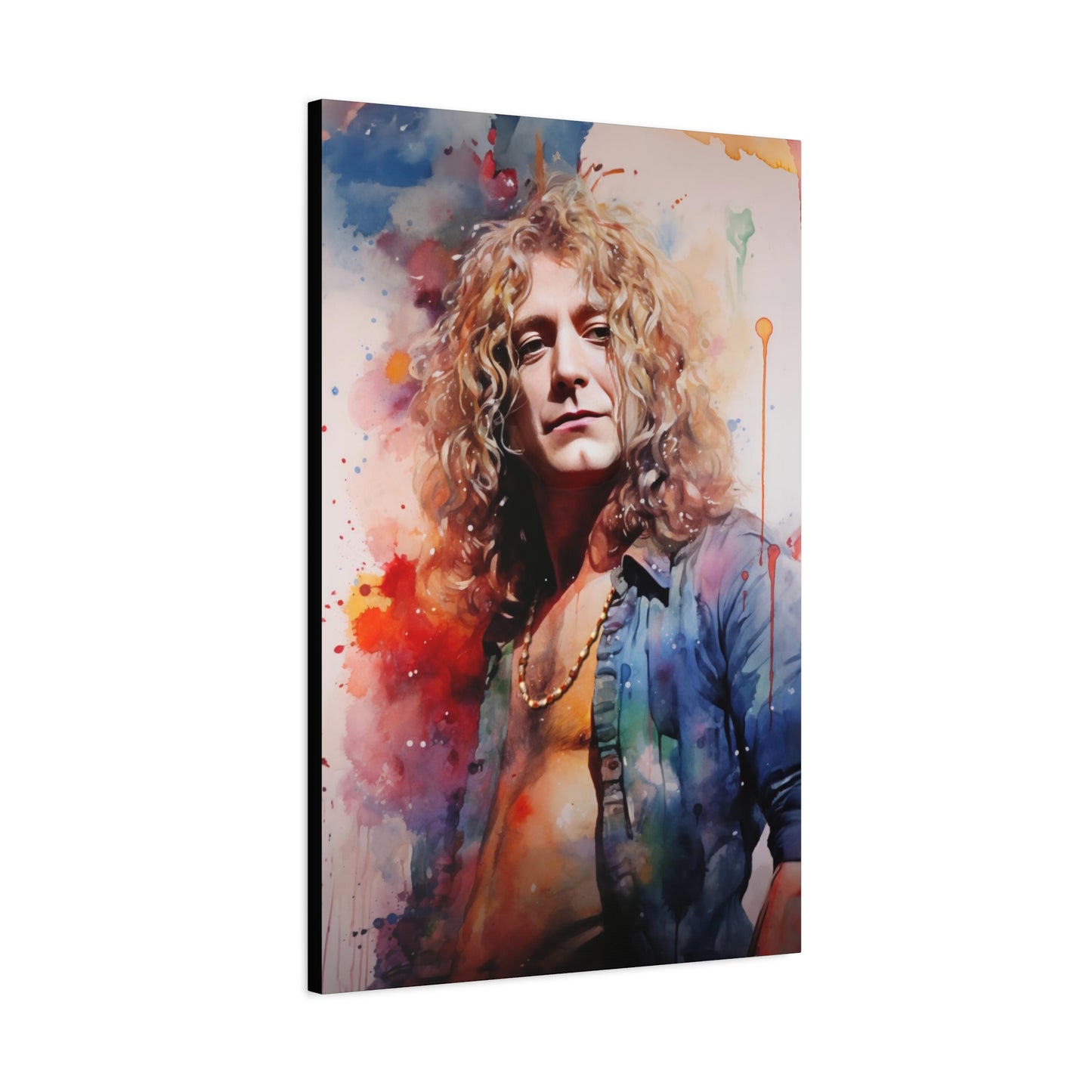 Robert Plant Stretched Canvas Print - Led Zeppelin