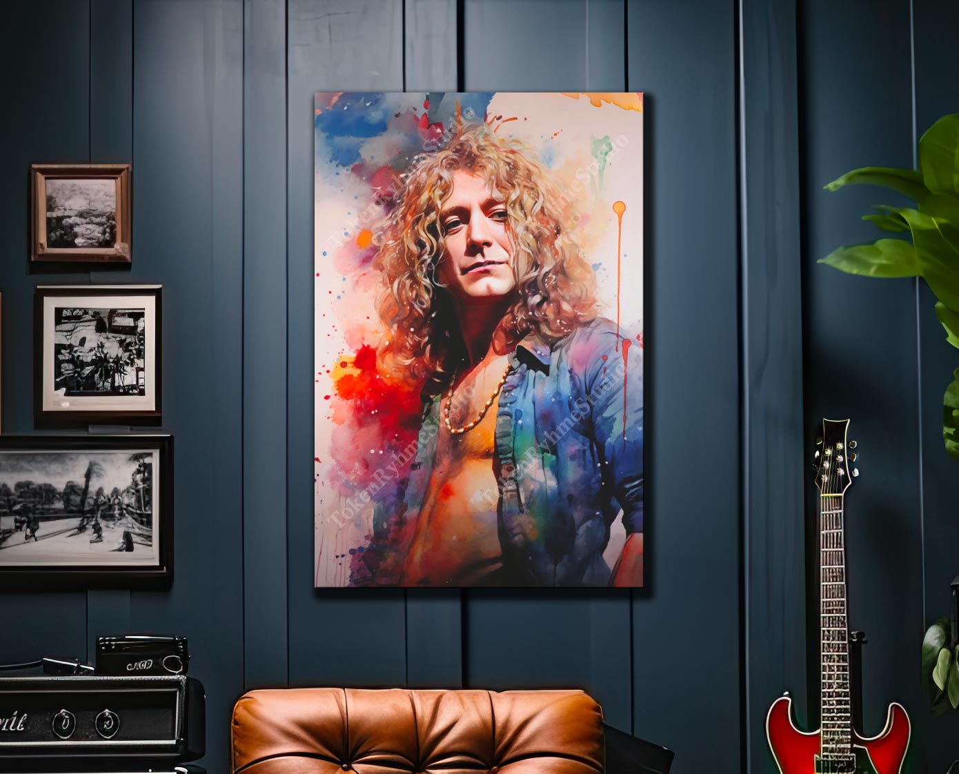 Robert Plant Stretched Canvas Print - Led Zeppelin