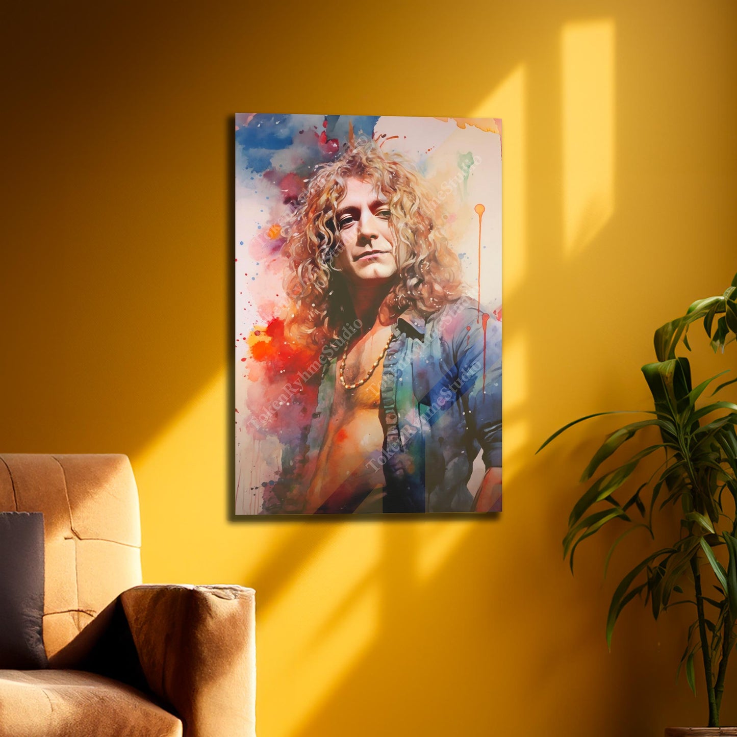 Robert Plant Stretched Canvas Print - Led Zeppelin