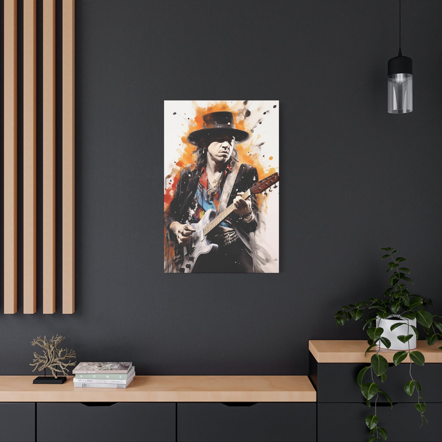 Stevie Ray Vaughan Stretched Canvas Print