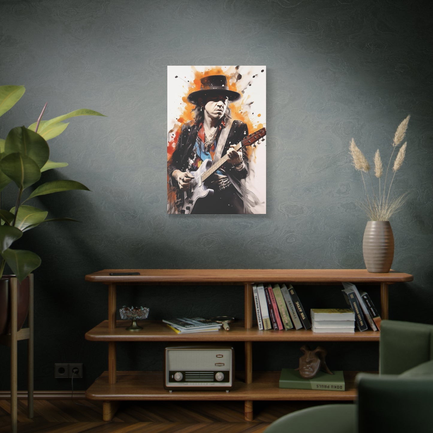 Stevie Ray Vaughan Stretched Canvas Print