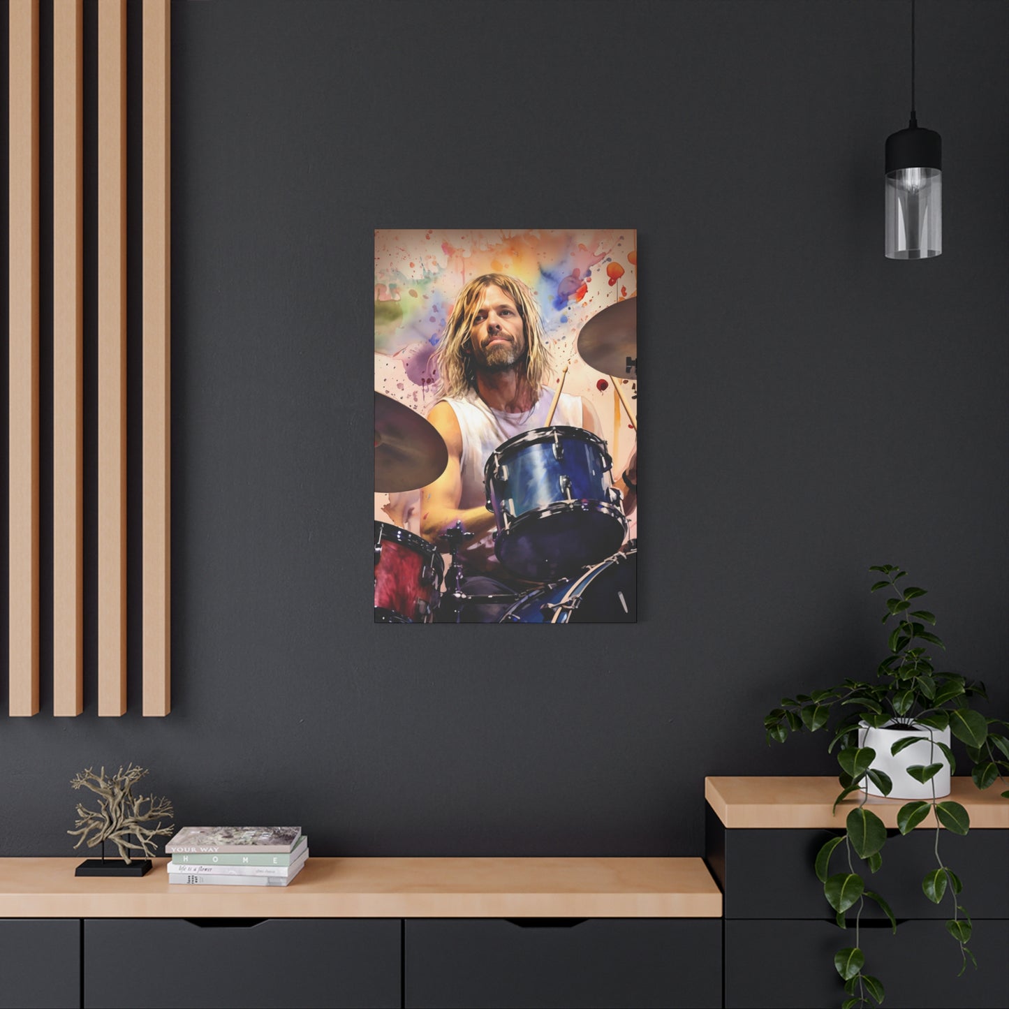 Taylor Hawkins Stretched Canvas Print - Foo Fighters