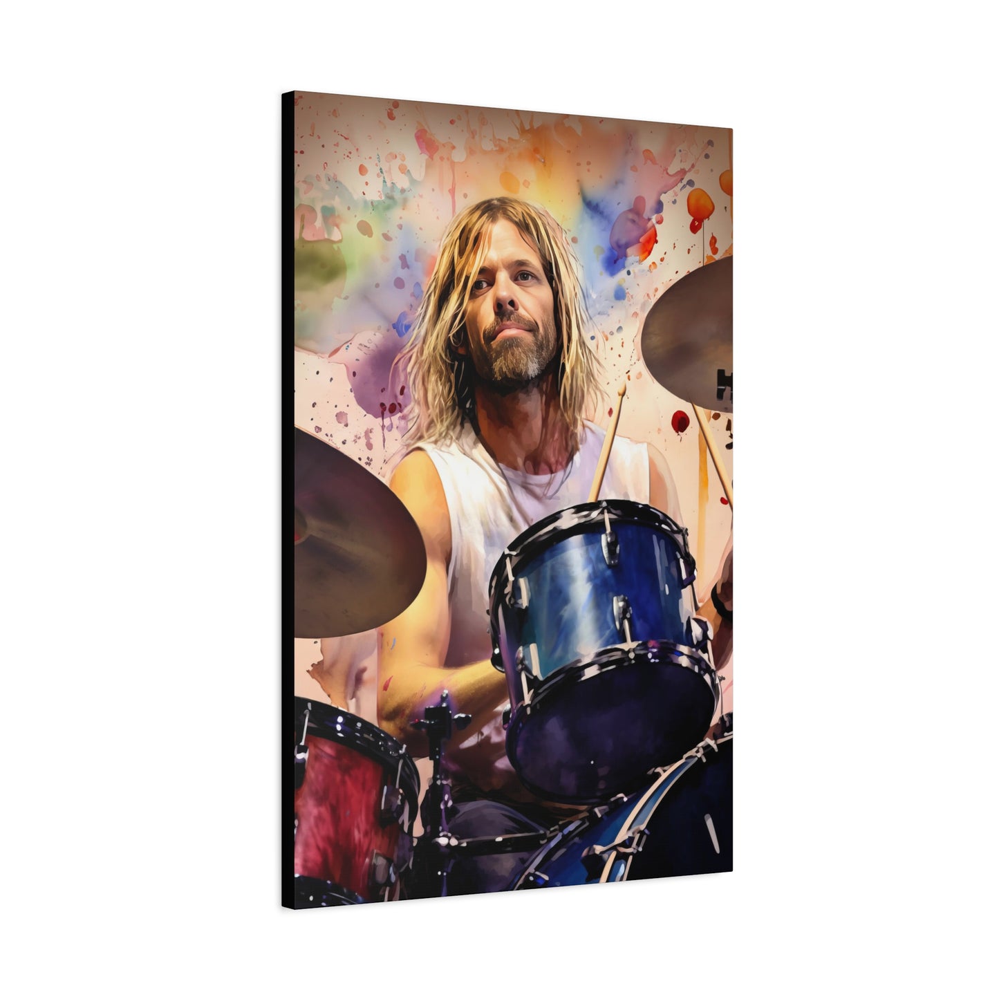 Taylor Hawkins Stretched Canvas Print - Foo Fighters