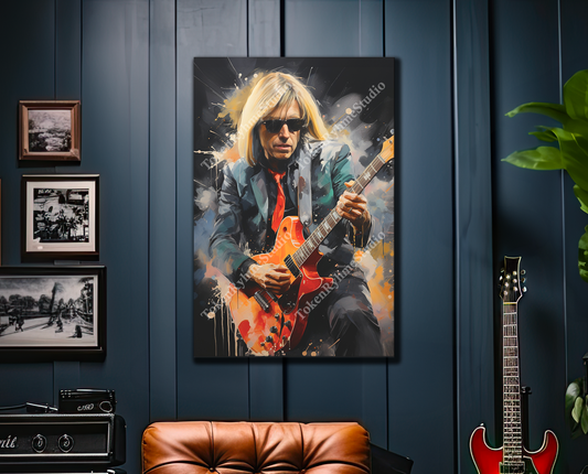 Tom Petty Stretched Canvas Print