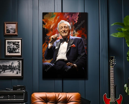 Tony Bennett Stretched Canvas Print