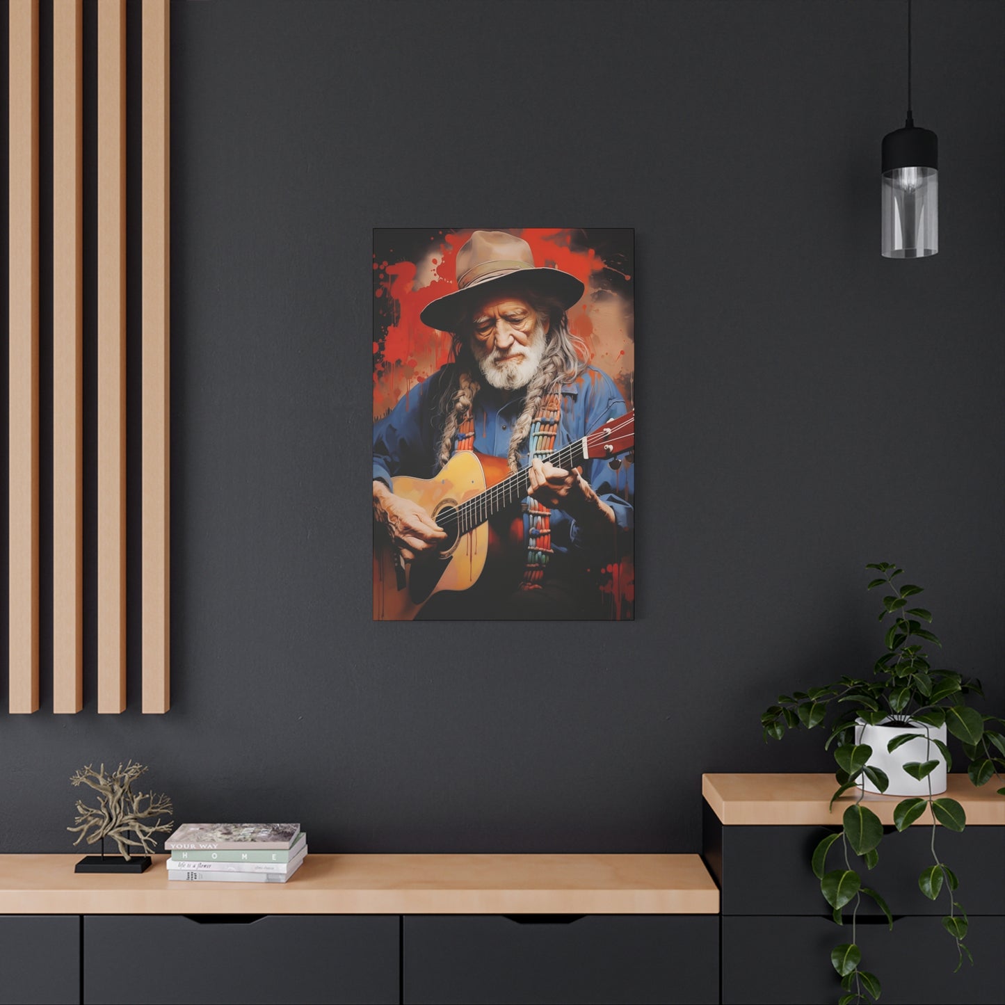 Willie Nelson Stretched Canvas Print