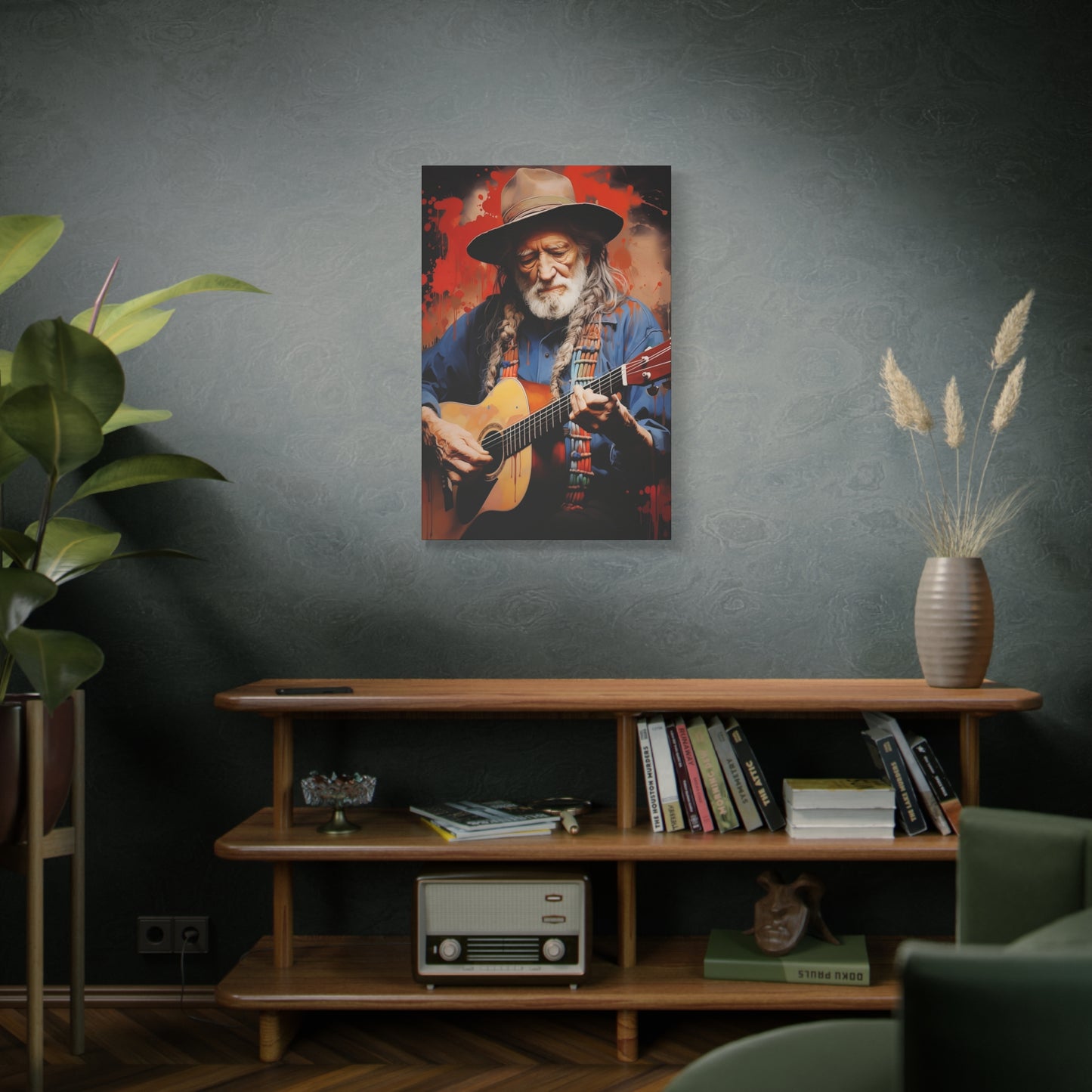 Willie Nelson Stretched Canvas Print